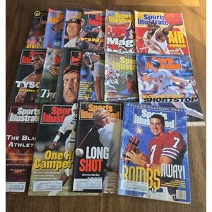 Lot of 16 1991 Sports Illustrated Magazines May-Aug, NFL, Boxing, MLB, NBA, Golf